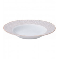 Prato 23cm Fundo Aurum Em Porcelana Decorada Tramontina